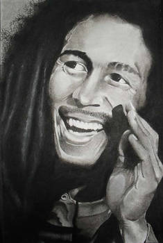 Bob marley charcoal potrait