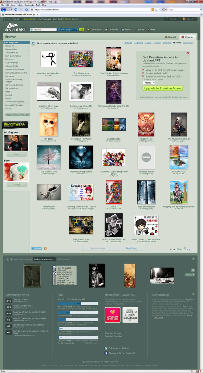 Deviantdotcom deviantART Homepage by lotring on DeviantArt