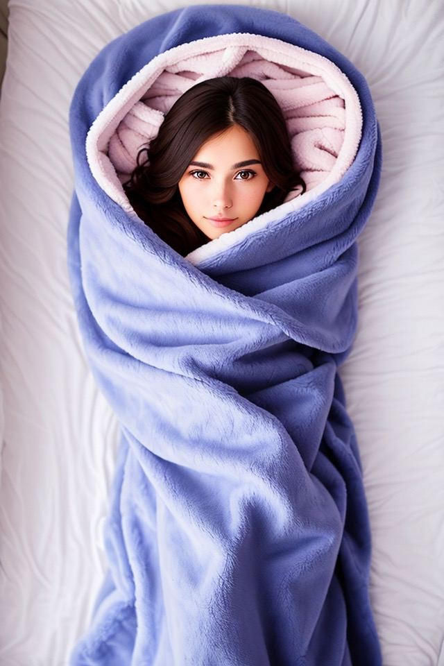 Girl wrapped in plush fleece blankets #8 by hvhvmx on DeviantArt