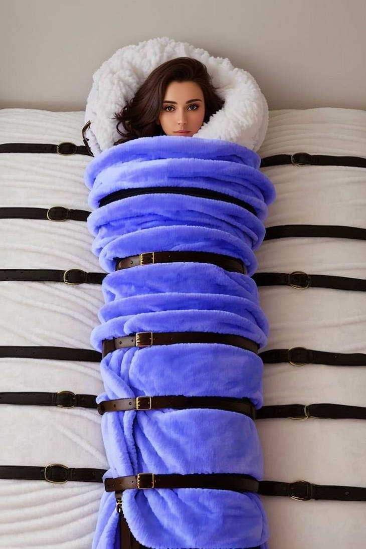 Girl In Blue Fluffy Blankets Strapped To Bed By Hvhvmx On DeviantArt girl-in-blue-fluffy-blankets-strapped-to-bed-by-hvhvmx-on-deviantart
