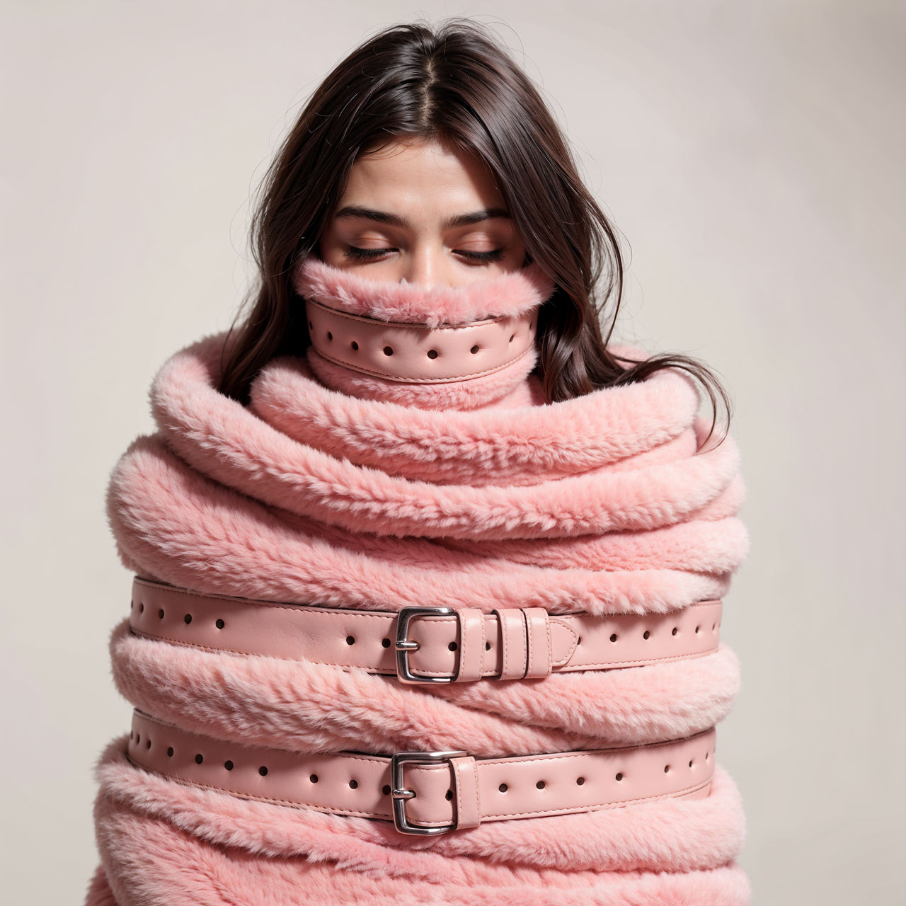 Gagged and wrapped in pink blanket #6 (var 2/2) by hvhvmx on DeviantArt