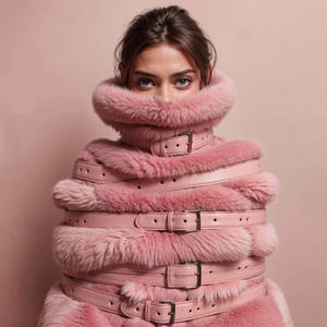 Gagged and wrapped in pink blanket #6