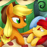Apple Bloom and Applejack