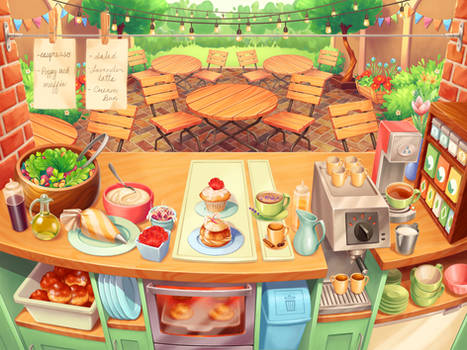 Cafe Cooking Game Mockup