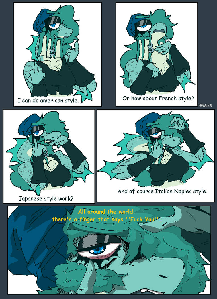 Netro Flipping Off Various Styles Of Flipping Off by MikehawkIguess on DeviantArt