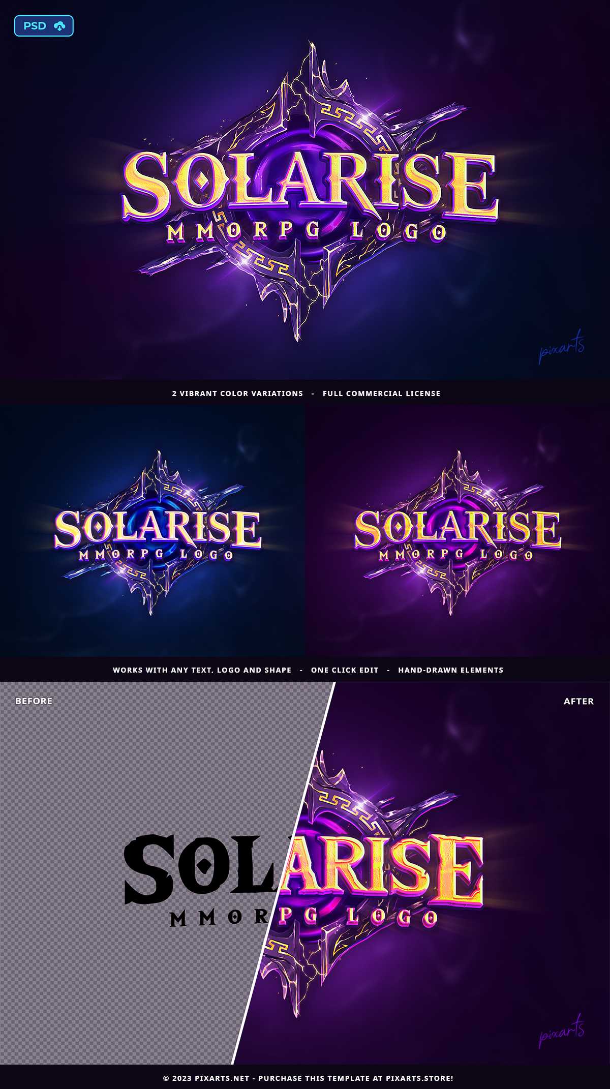 Free Gaming Logo Template by Free PSD Templates on Dribbble