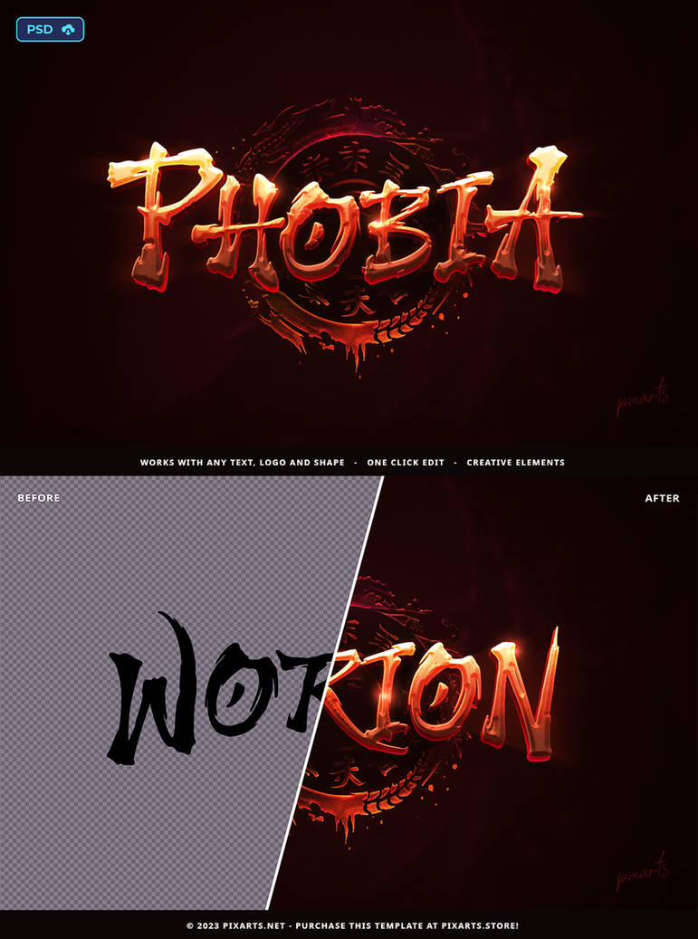Phobia - Fantasy Game Logo Template by pixartsstore on DeviantArt