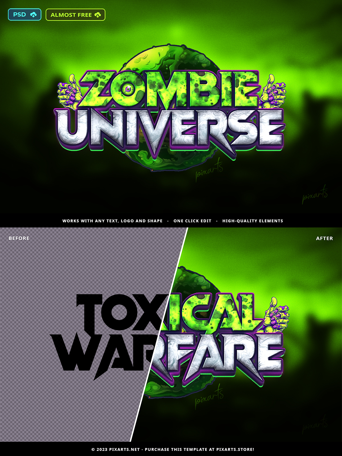 Roblox Zombie Logo Maker - Game Logo PSD Template. by pixartsstore on  DeviantArt
