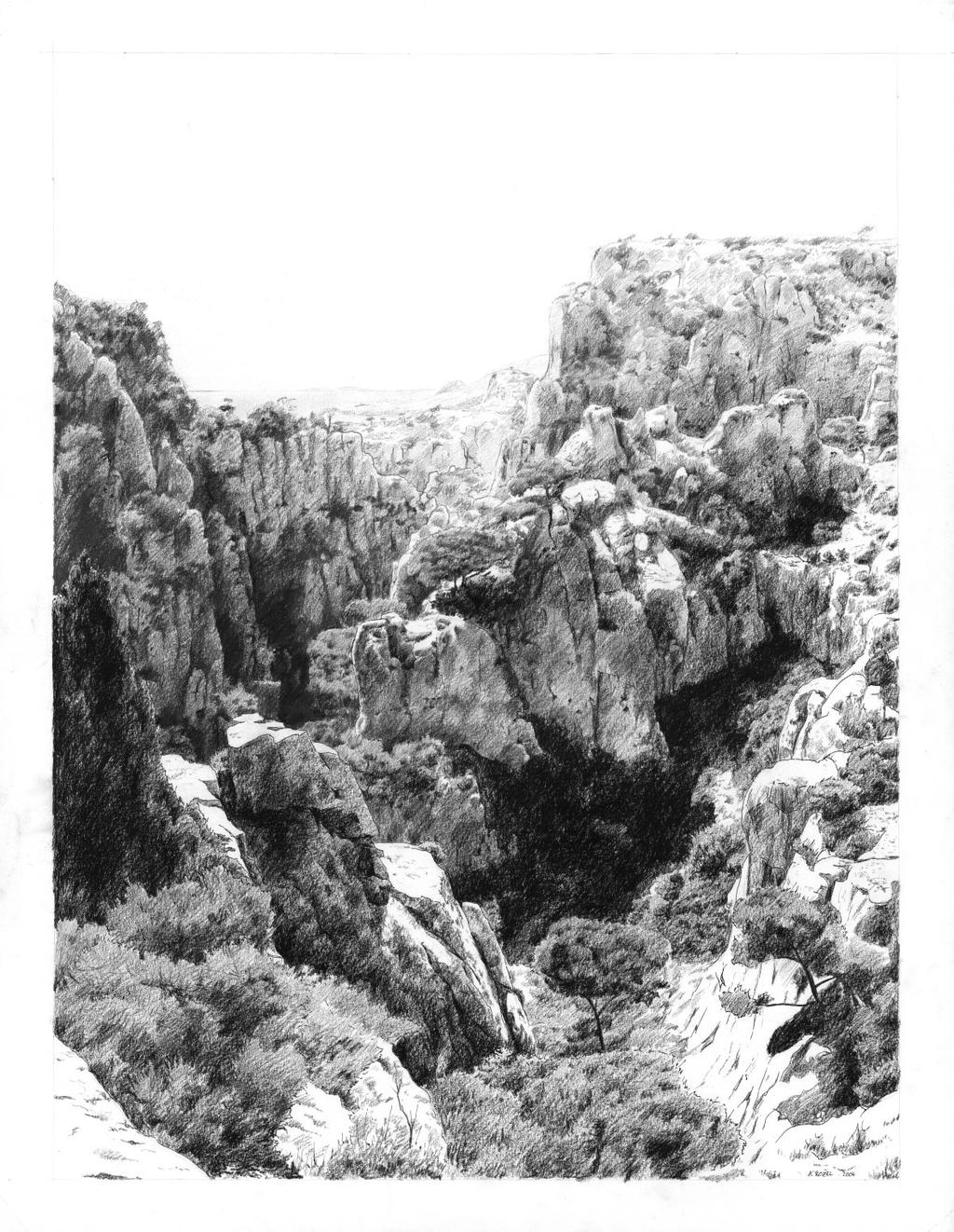 Calanques de Cassis - bw