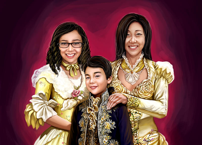 Family Deviantart Family Portrait Digital Painting by Artbugg on DeviantArt