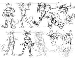 Mousegirl and Catboy for Future Comic [Sketch]