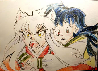 (bad pic) Inuyasha and Kagome Sketch