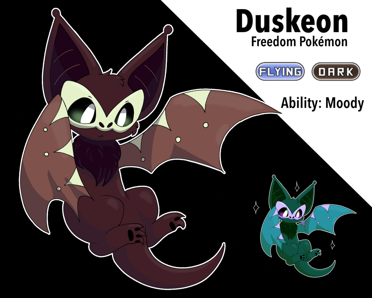 Dual Type Middle Evolution Dual type eeveelutions - Duskeon by FluffFlake on DeviantArt