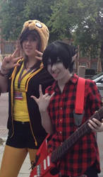 Marshall Lee and Jake the Dog cosplay AT