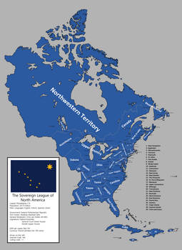 Map of the Sovereign League of North America(SLNA)