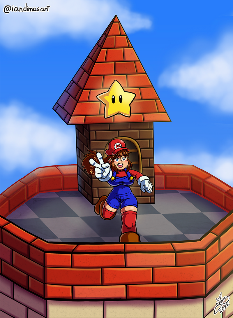 Partress Mario Female Mario at Whomp's Fortress by IanDimas on DeviantArt