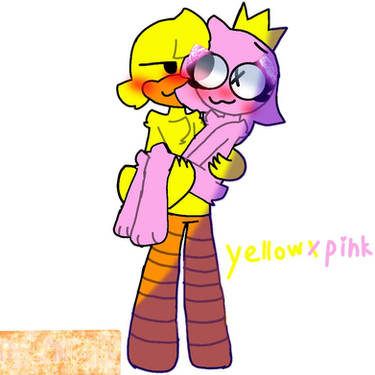 Pink x yellow (rainbow friends) by Millylika on DeviantArt