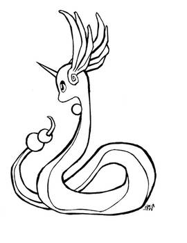 Dragonair lineart