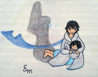 Selkie Father and Child by Lmayuku