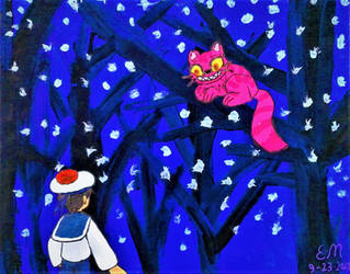 Allan Meets the Cheshire Cat by Lmayuku
