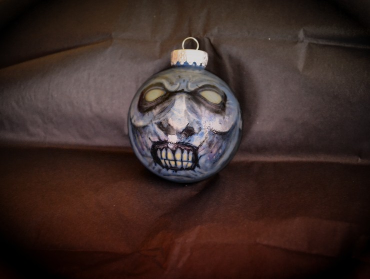 Hand Painted ZOMBIE Ornament!