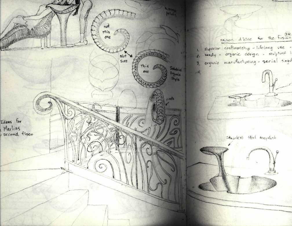 Sketchbook-ArtNouveau Railing