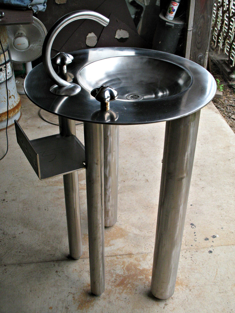 Stainless Pedestal Sink