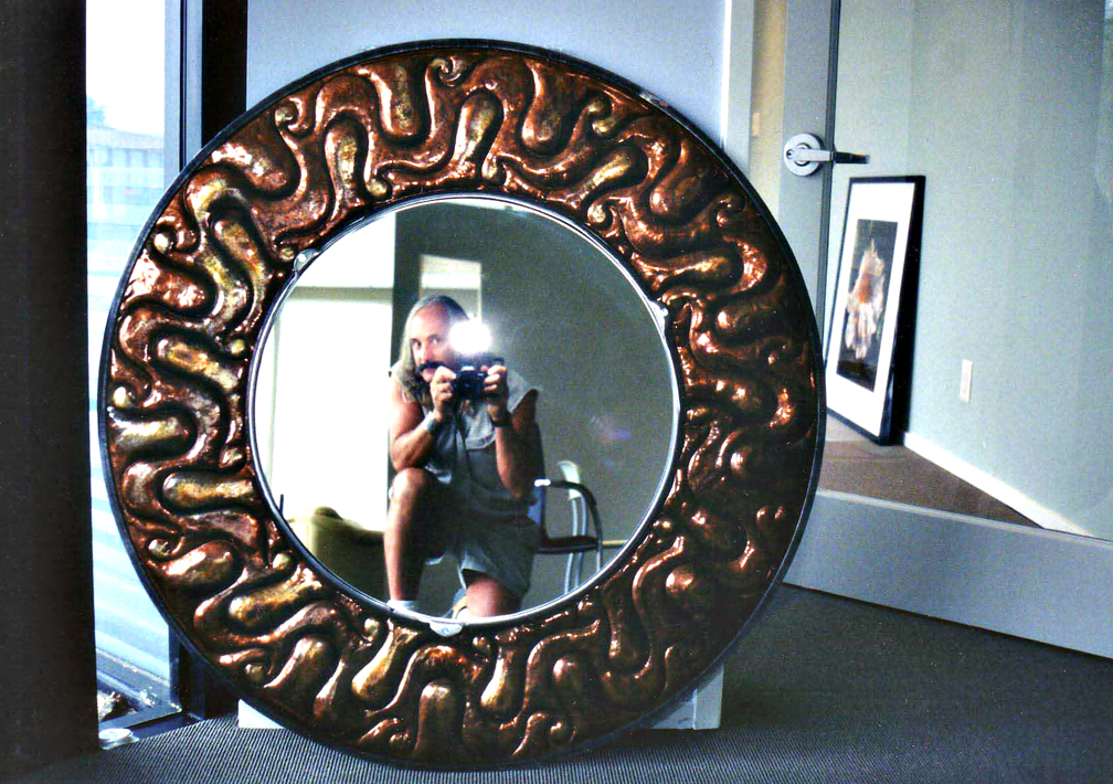 Copper Repousse Mirror Frame