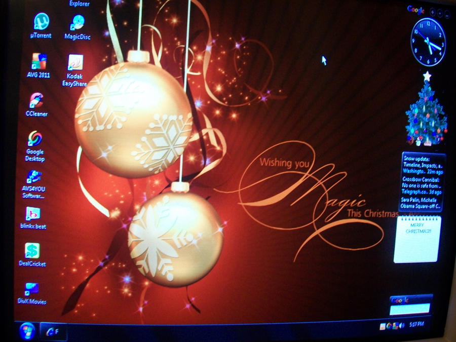 Christmas Color Computer Christmas theme PC by BabyFoop13 on DeviantArt