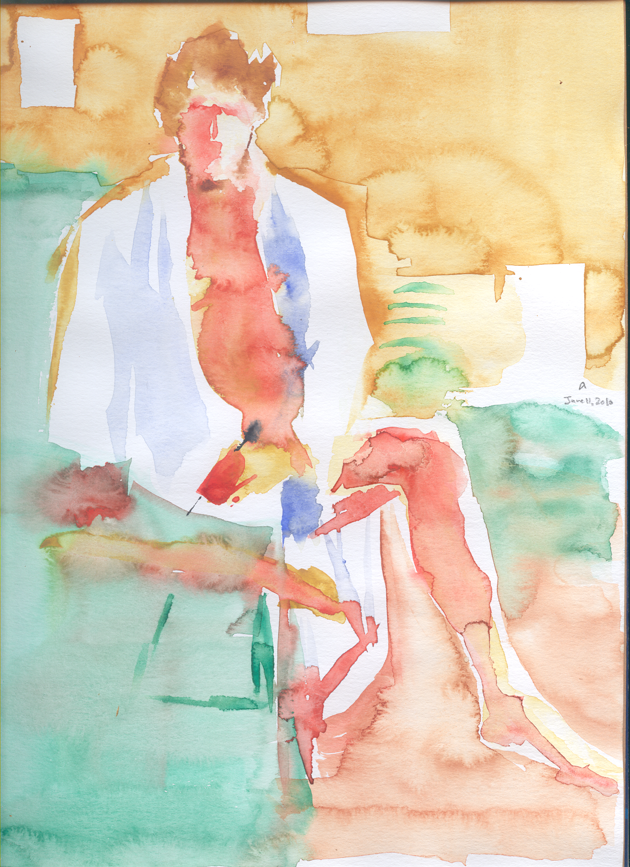 Self-Portrait 004 -Watercolour