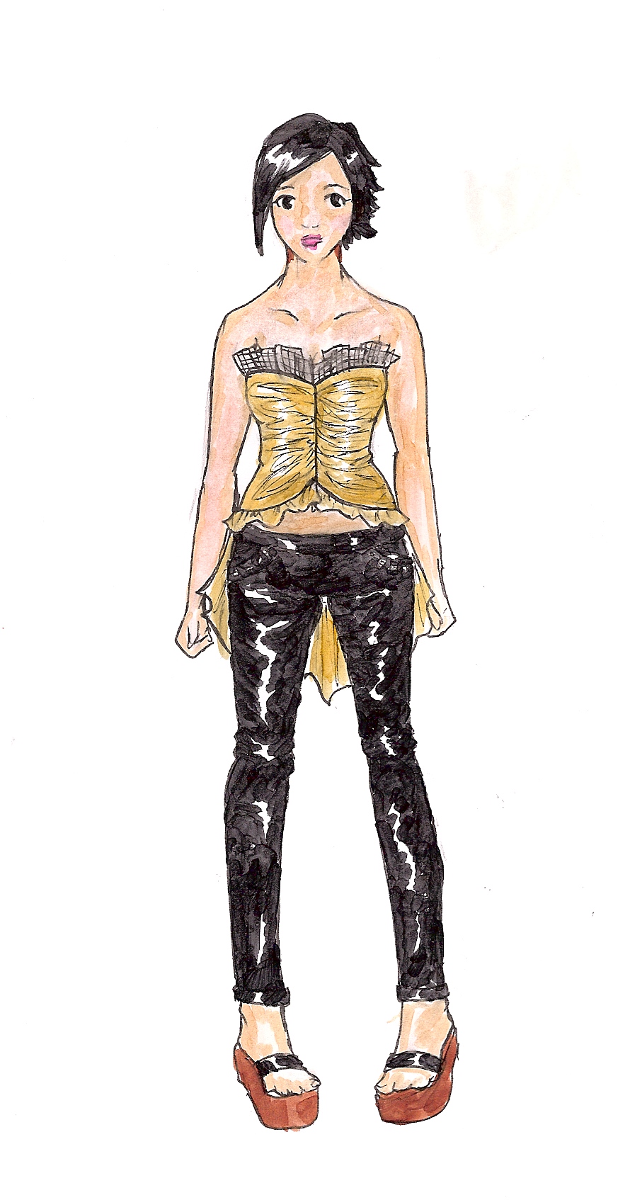 Fashion Design: Gold+Black Set