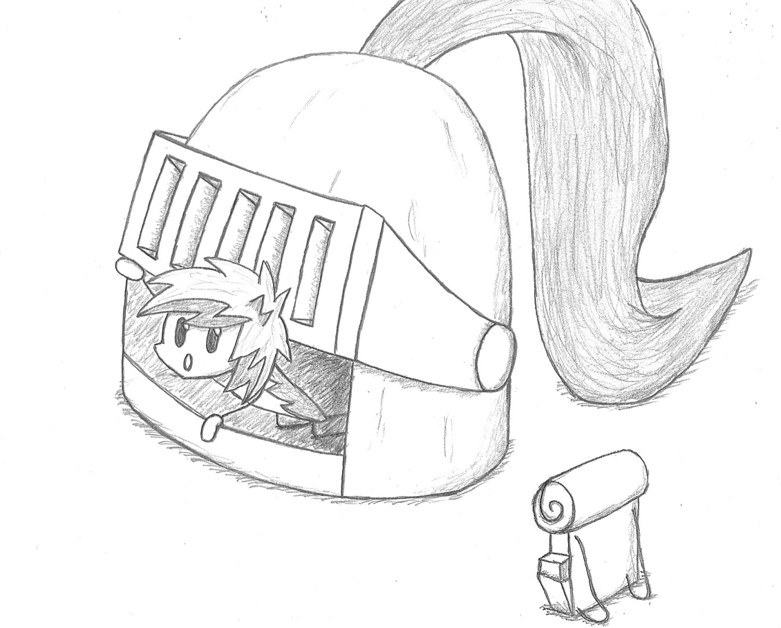 Jero inside a Full Helm