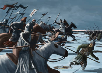 Milites' charge, Rodenpois, Livonia, 1205