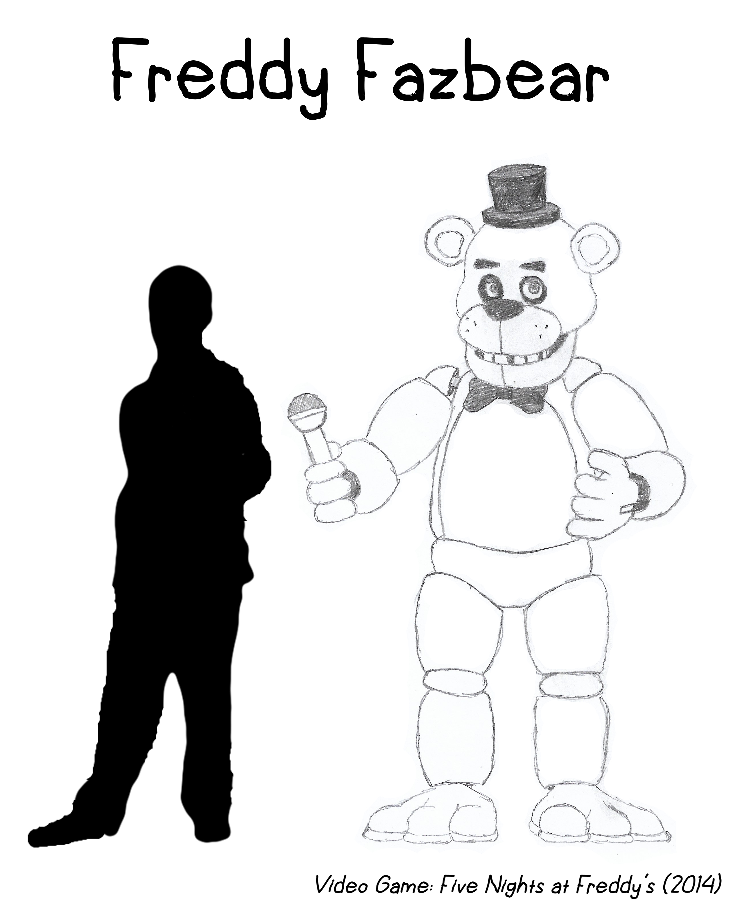 Freddy Fazbear Coloring Page  Fnaf coloring pages, Bear coloring