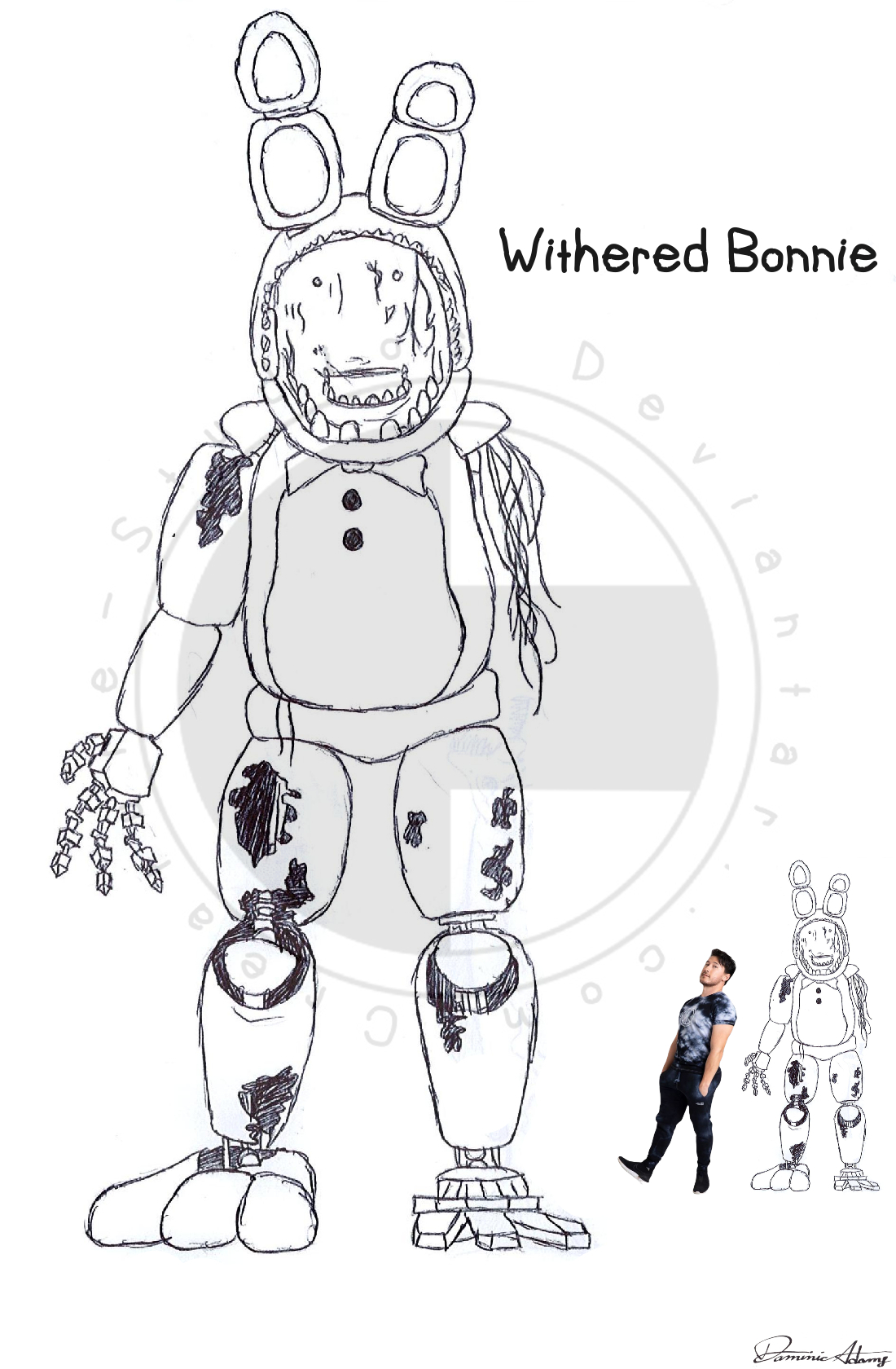 Withered BONNIE a e os desenhos estão sem colorir por que não deu