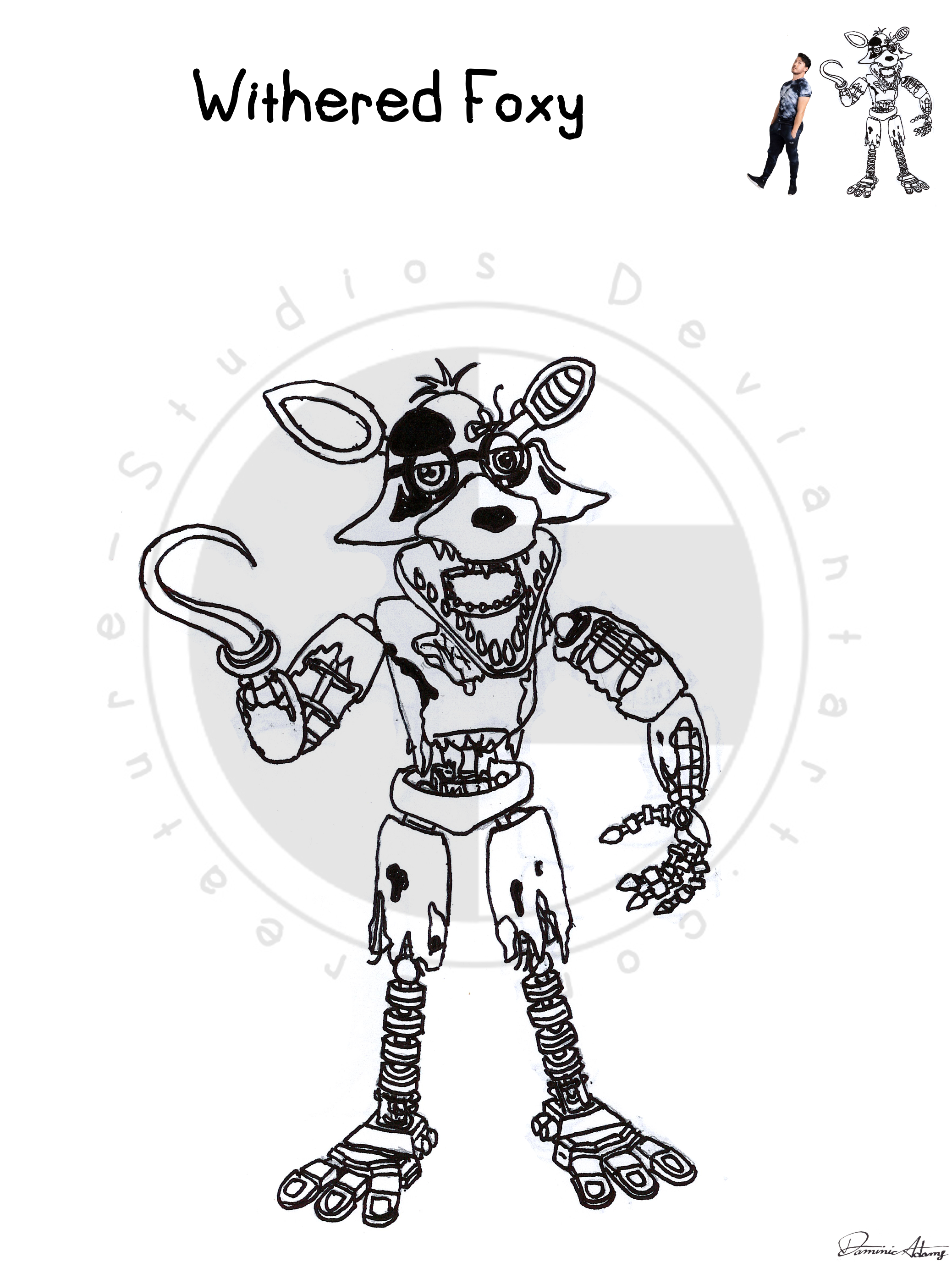 Desenho do Withered Foxy caseiro de boa qualidade - Objetos de decoração -  Jorge Teixeira, Manaus 1262493035