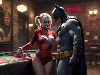 Batman X Harley Quinn  - Addict Poker and Badgirl