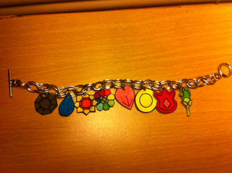 Pokemon Kanto League Gym Badge Bracelet