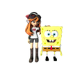 Meggy and SpongeBob (SFM Vector)