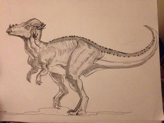 Inktober Day #13 - Pachycephalosaurus