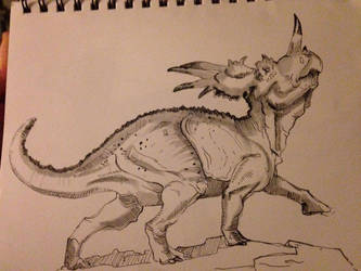 Day #15  Inktober -  Styracosaurus