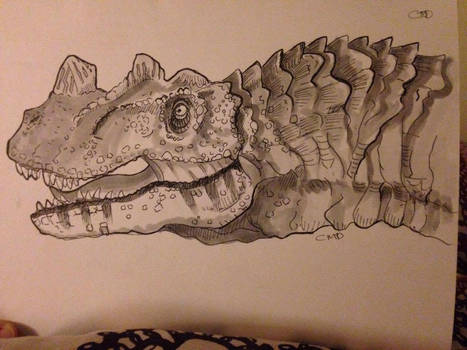 Day #16  Inktober -  Ceratosaurus