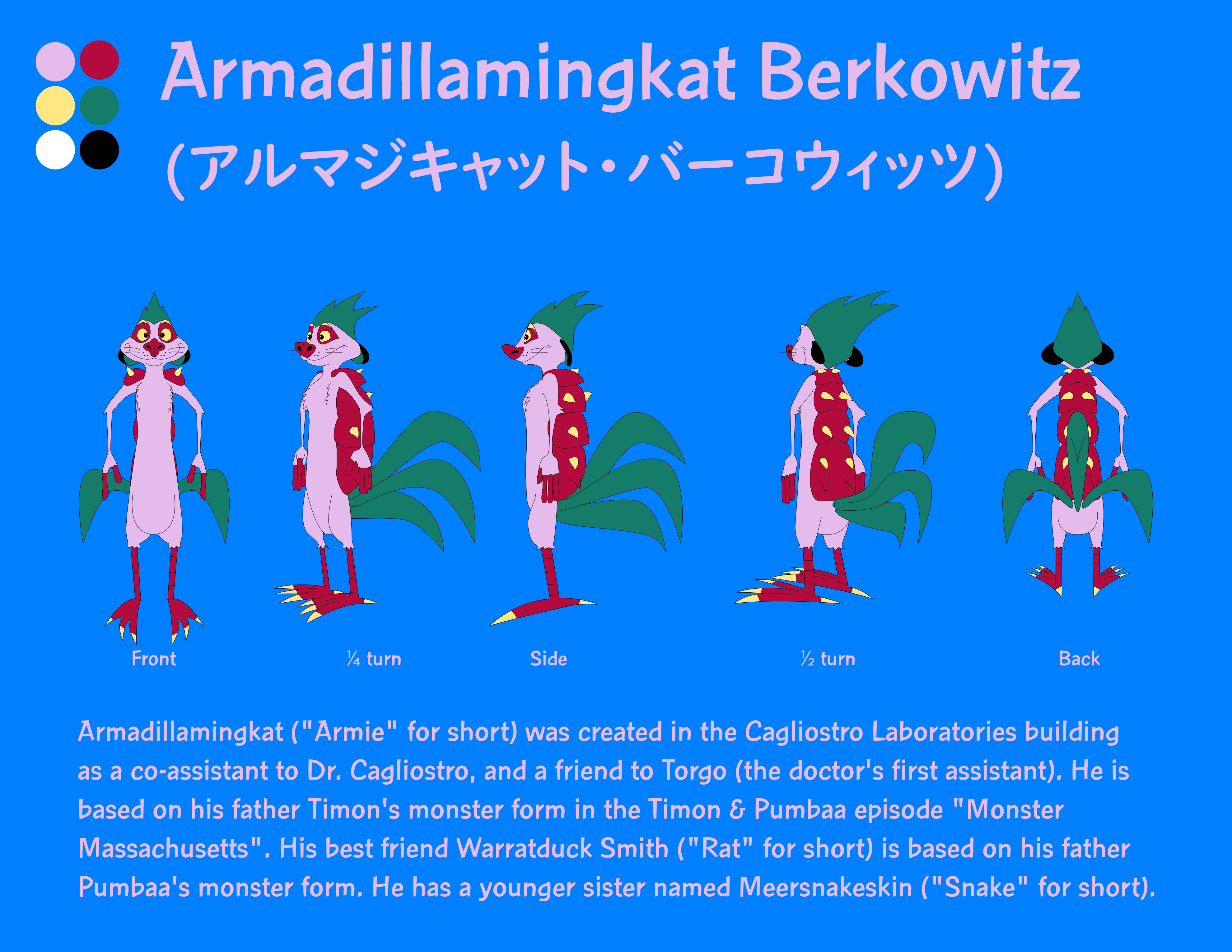 Armadillamingkat Berkowitz (model sheet)