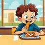 A kid eating a peanut butter sandwich (1)