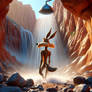 Wile E. Coyote taking a shower (1)