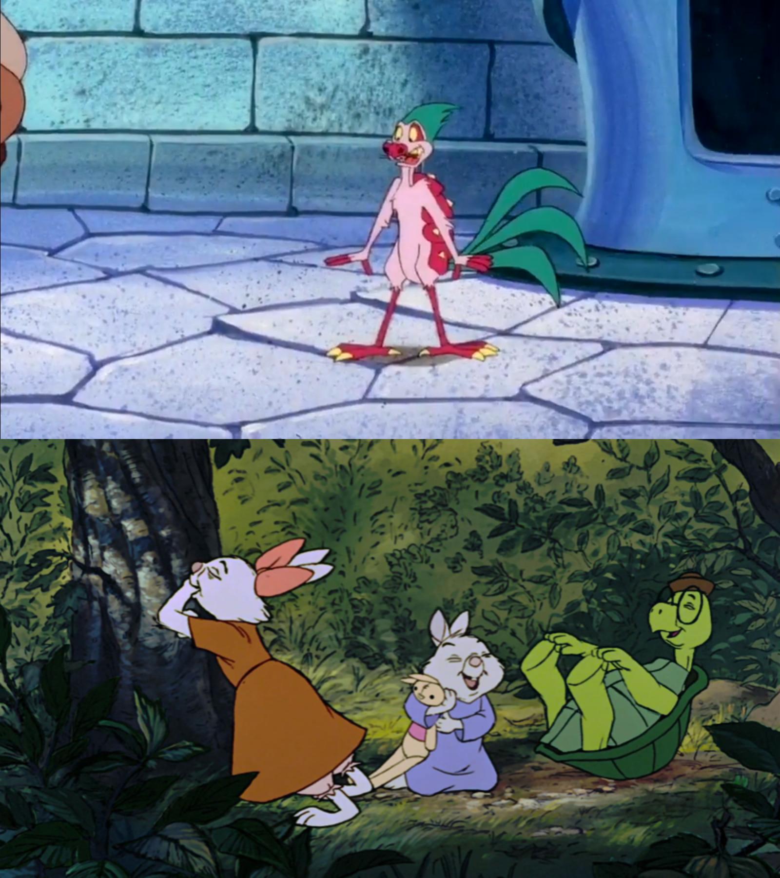 Skippy's friends laughing at Timon as a monster