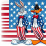 Bugs and Daffy being patriotic