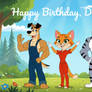 Dewy, Tabitha and Rocco's birthday greeting to me