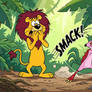 Trying to smack a spider away