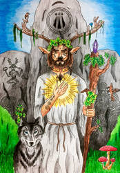 Cernunnos, Celtic god of Forest